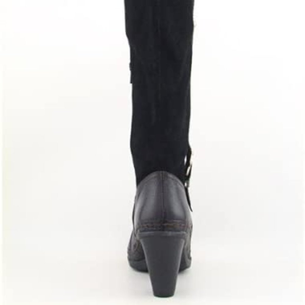 Naturalizer N5 New DANDY Knee High Comfort Fashion Suede & Leather Boot BLACK 10 - Picture 4 of 16
